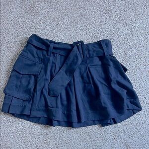 Navy Blue Reformation Skirt with Belt